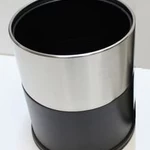 Корзина для мусора 11л, черный+хром, 220х270мм_