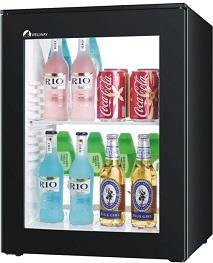 Минибар абсорбционный 40л, стеклянная дверь, HCS