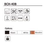 Минибар термоэлектрический 40л с замком, BCH-40_